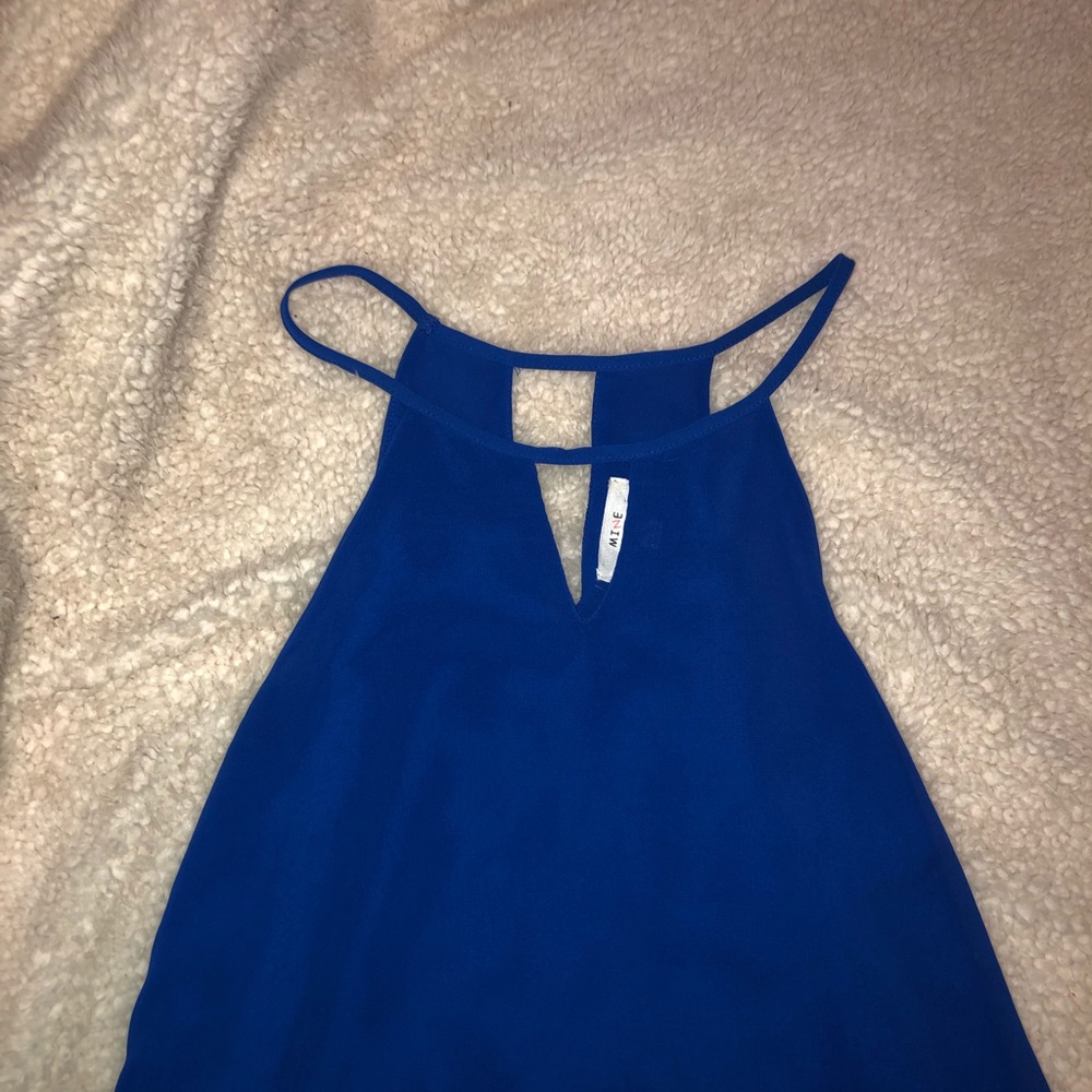 High neck solid blue top - Picture 2 of 2